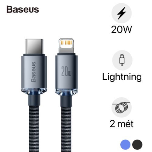 Cáp Baseus Crystal Shine Type-C to Lightning 2M